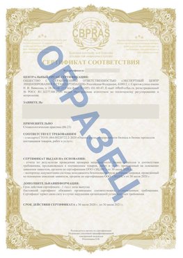 Образец Сертификат СТО 01.064.00220722.2-2020 Заринск Сертификат СТО 01.064.00220722.2-2020 